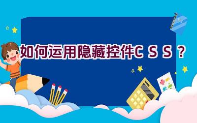 如何运用隐藏控件CSS？插图