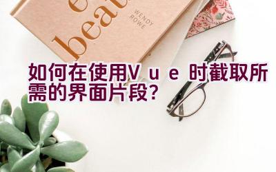 如何在使用Vue时截取所需的界面片段？插图