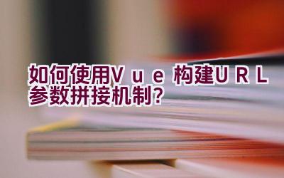 如何使用Vue构建URL参数拼接机制？插图