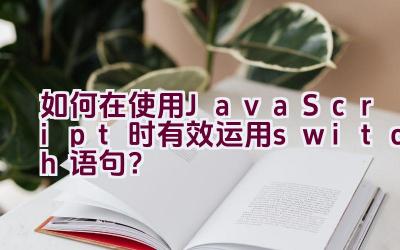 如何在使用JavaScript时有效运用switch语句？插图