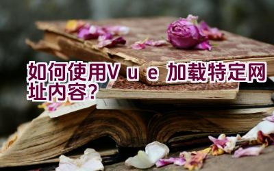 如何使用Vue加载特定网址内容？插图