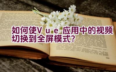 如何使Vue应用中的视频切换到全屏模式？插图