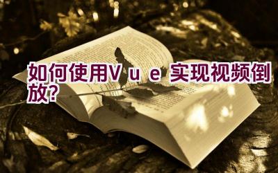 如何使用Vue实现视频倒放？插图