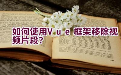 如何使用Vue框架移除视频片段？插图