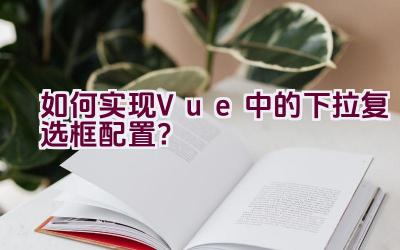 如何实现Vue中的下拉复选框配置？插图