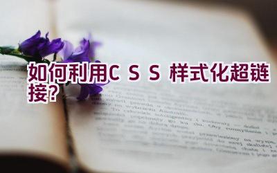 如何利用CSS样式化超链接？插图