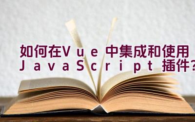 如何在Vue中集成和使用JavaScript插件？插图