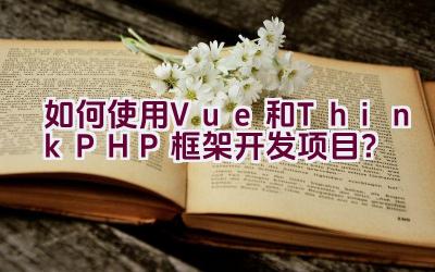 如何使用Vue和ThinkPHP框架开发项目？插图