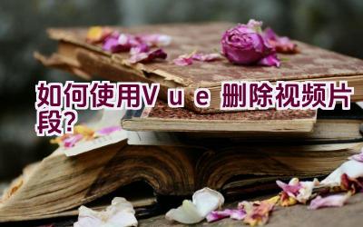 如何使用Vue删除视频片段？插图