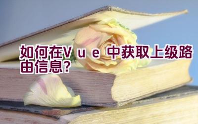 如何在Vue中获取上级路由信息？插图