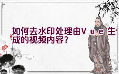 如何去水印处理由Vue生成的视频内容？插图