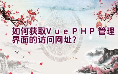 如何获取Vue PHP管理界面的访问网址？插图